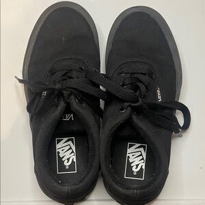 Vans Authentic Kids Youth Size 1 Black Canvas Sneakers